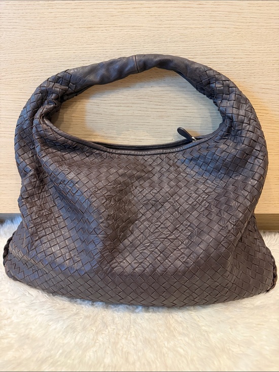 Bottega Veneta Handbags - Bottega Veneta Intrecciato Leather Embossed Medium Hobo